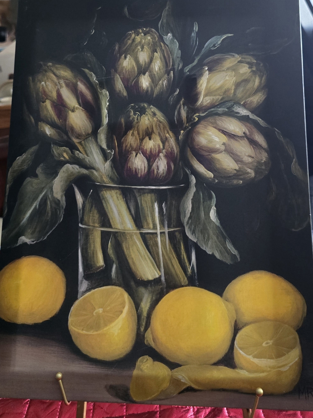 IKEA Yellow and Green Artichoke & Lemon Canvas